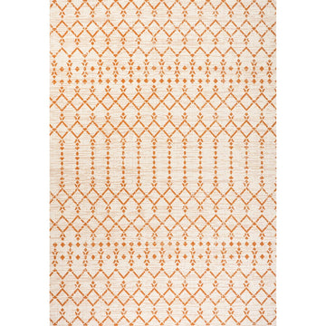 Ourika Moroccan Geometric Textured Weave Indoor/outdoor Rug